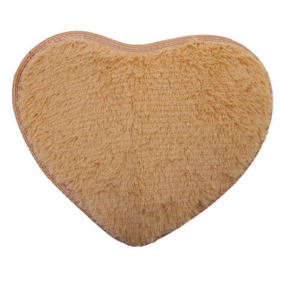 Heart-shaped Silk Wool Bedroom Love Floor Mat Bedside Lint-free Cute Heart Shape Carpet