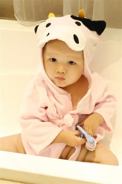 Cartoon Cute Animal Modeling Baby Bath Towels Baby Bathrobes Cotton Children's Bathrobes Baby Hooded