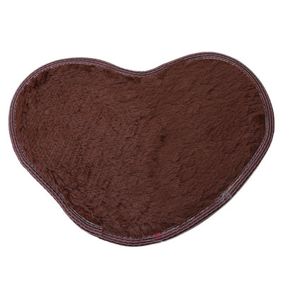 Heart-shaped Silk Wool Bedroom Love Floor Mat Bedside Lint-free Cute Heart Shape Carpet